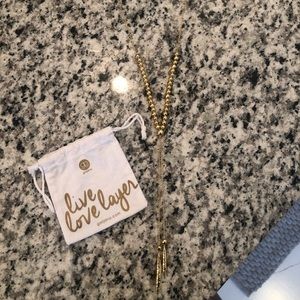 Gorjana large Latina Lariat Gold plated necklace